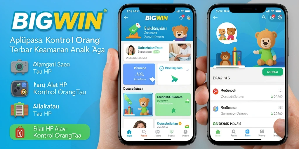 Tampilan antarmuka <strong>BIGWIN</strong> yang sederhana dan mudah digunakan untuk kontrol orang tua.