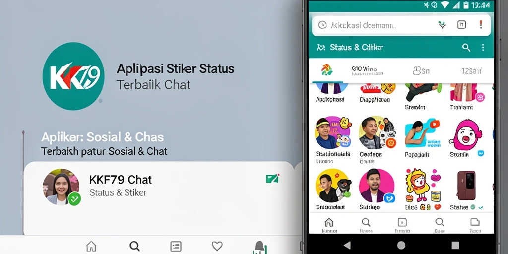 Tampilan antarmuka KPK79 yang menarik untuk Status & Stiker.