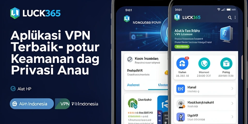 Tampilan antarmuka LUCK365 yang sederhana dan fungsional untuk pengguna VPN.