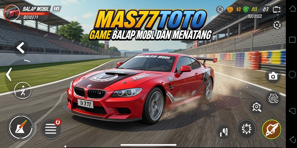 Screenshot dari antarmuka balapan MAS77TOTO yang mendebarkan.