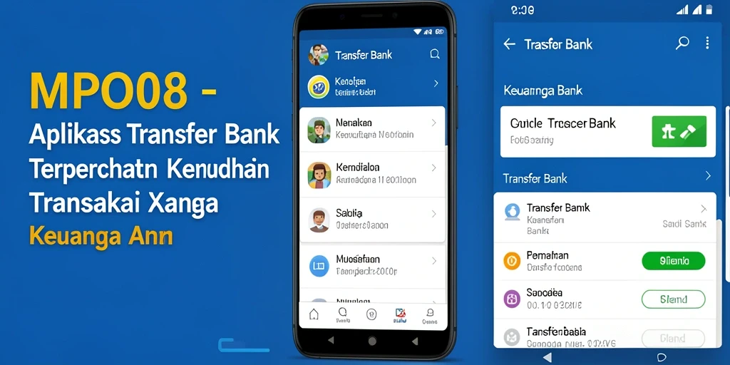 Antarmuka intuitif MPO08 memudahkan setiap transaksi transfer bank.