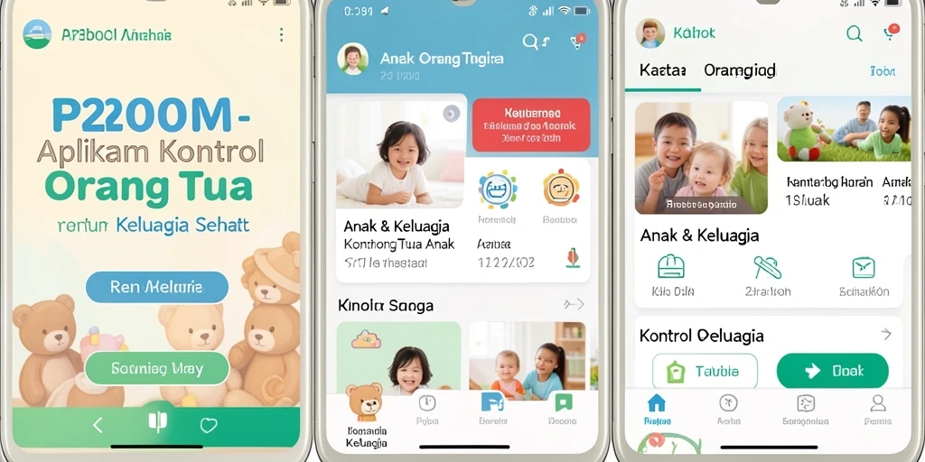 Tampilan antarmuka P200M yang intuitif dan ramah anak.