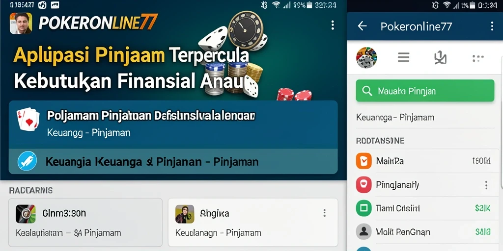 Tampilan antarmuka POKERONLINE77 yang intuitif untuk pengajuan pinjaman.
